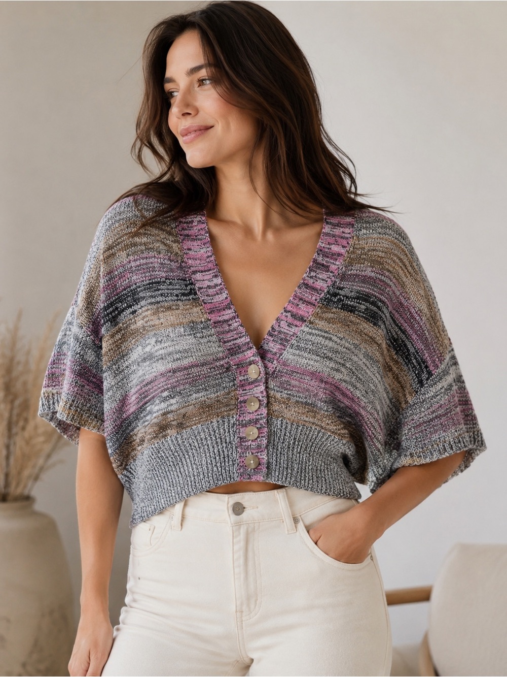 NWOT Stitches & Stripes Short Sweater Top Size Med
